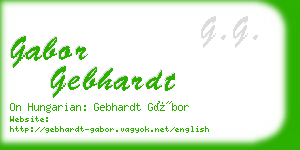 gabor gebhardt business card